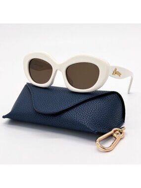 NEW LOEWE SUNGLASSES LW40153I 25E WHITE WOMEN EYEWEAR